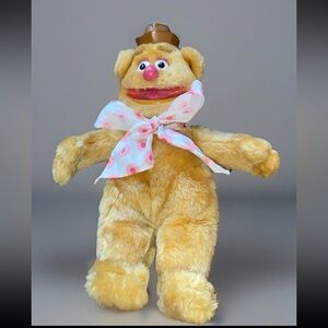 Vintage 1989 Fozzie Bear Muppets Plush Doll Jim Henson Direct Connect 13” EUC